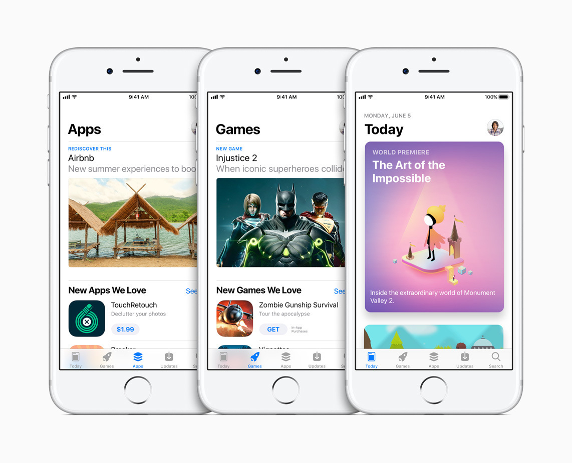 Обновленный AppStore с контентом редакции вместо чартов на главной